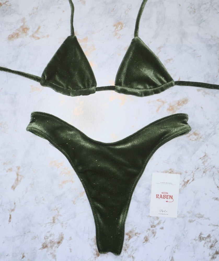 V E L V E T GREEN - 90s bottom/ Lust top